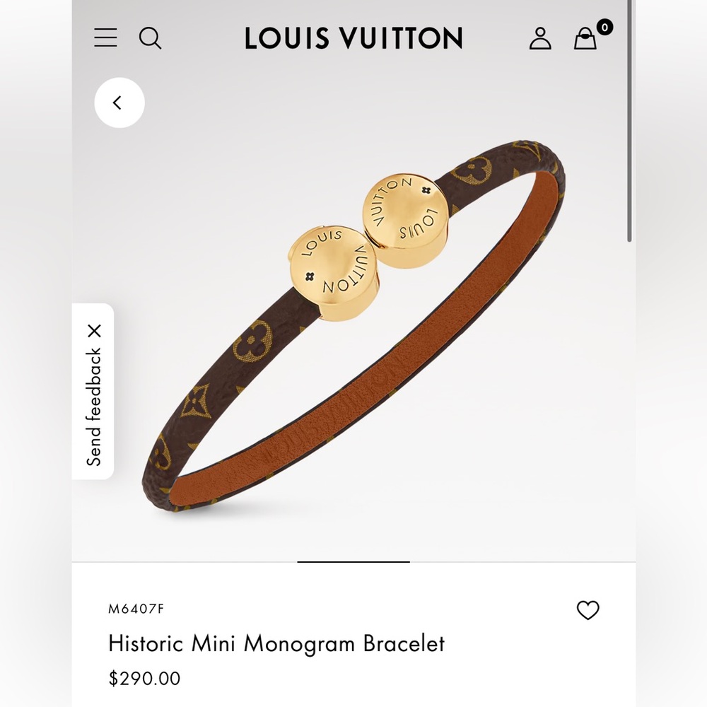 Louis Vuitton Gold and Brown Bracelet